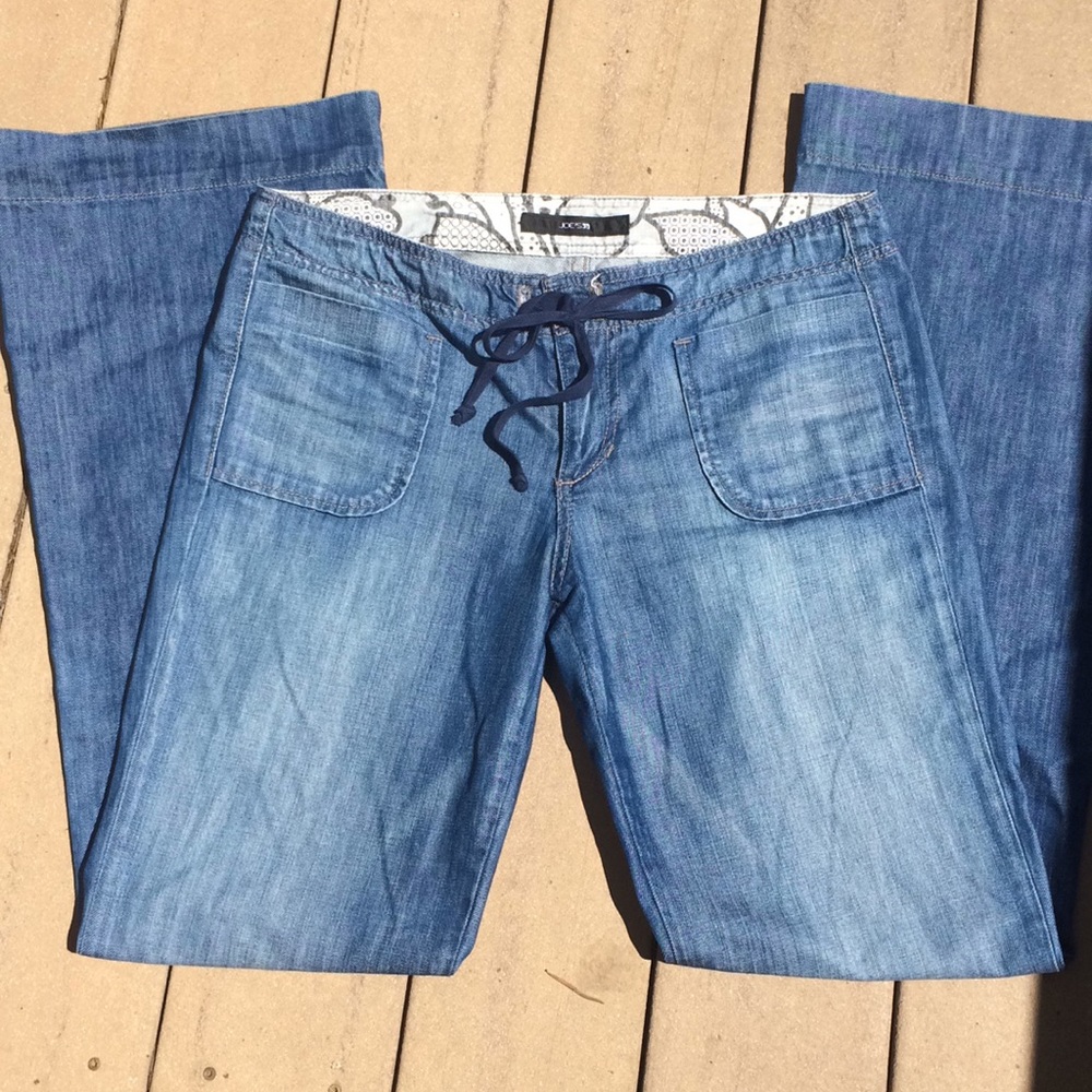 Joe’s Jeans Christie Wide Leg Drawstring Chambray